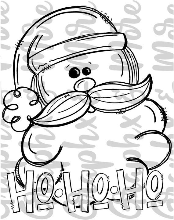 Single Color Ho Ho Ho Santa PNG Sublimation Design Hand | Etsy