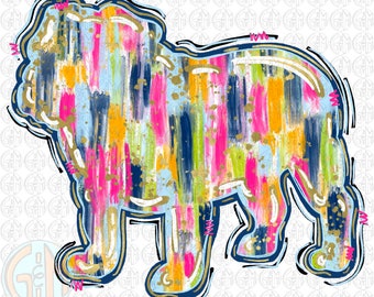 Chien brossé PNG | Dessiné à la main | Conception par sublimation