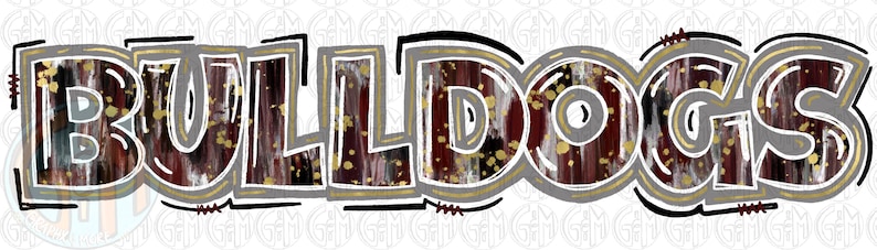 BULLDOGS PNG | Hand Drawn | Sublimation Design - Etsy