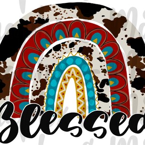 Gesegnete Kuh Druck Regenbogen PNG | Handgezeichnet | Sublimationsdesign
