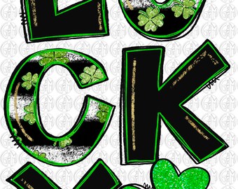 Lucky PNG | Hand Drawn | Sublimation Design