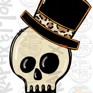 Esqueleto PNG / Dibujado a mano / Diseño de sublimación