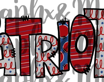 Patriotes PNG | | dessinée à la main Conception de sublimation