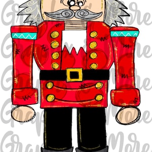 Nutcracker PNG | Sublimation Design | Hand Drawn