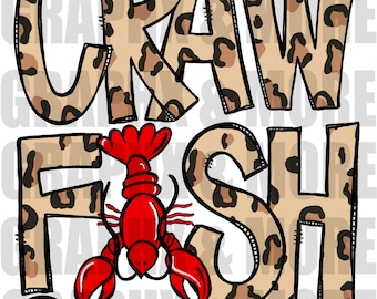 Sezon na raka lamparta PNG | Rysowane ręcznie | Projekt sublimacji