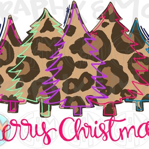 Leopard Trees PNG | Hand Drawn | Sublimation Design