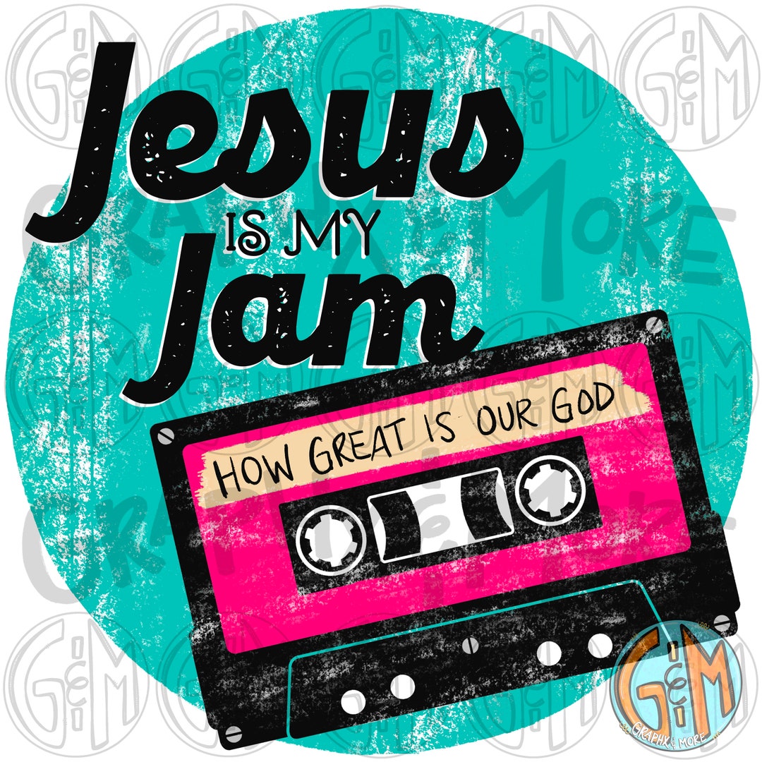 Jesus is My Jam PNG Hand Drawn Sublimation Design Retro Etsy