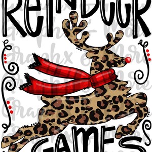 Leopardo Rudolph Renas Jogos PNG | Design de Sublimação | Desenhado à mão