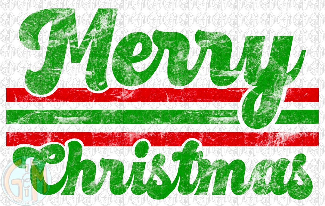 Merry Christmas PNG Sublimation Design Hand Drawn Clip Art LA - Etsy