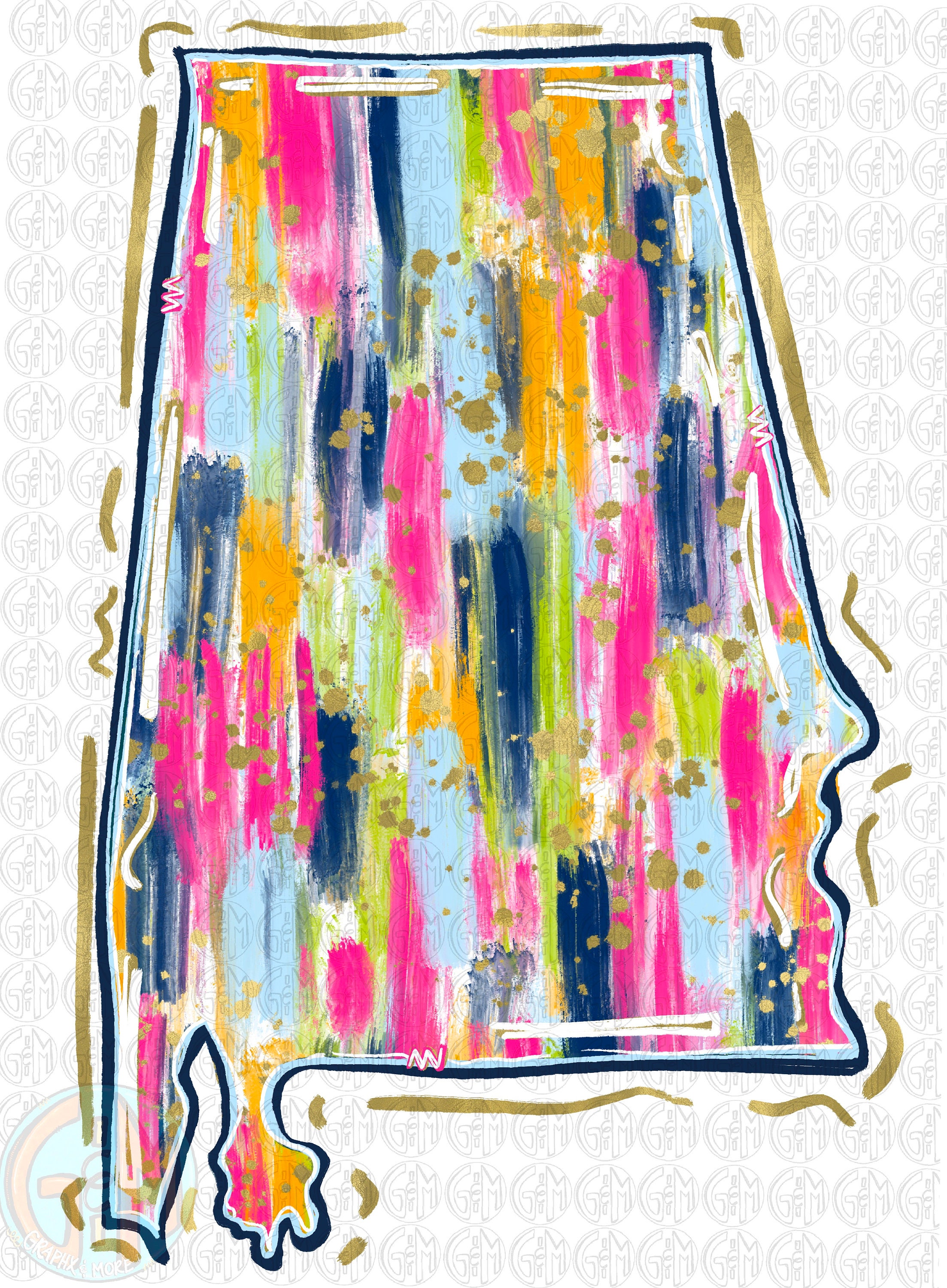 Brushed Alabama PNG AL Hand Drawn Sublimation Design - Etsy