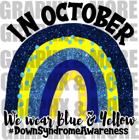 Down Syndrome Awareness Rainbow PNG | Sublimation Design | Hand