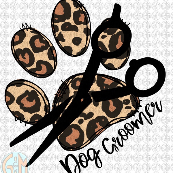 Dog Groomer PNG | Sublimation Design | Hand Drawn