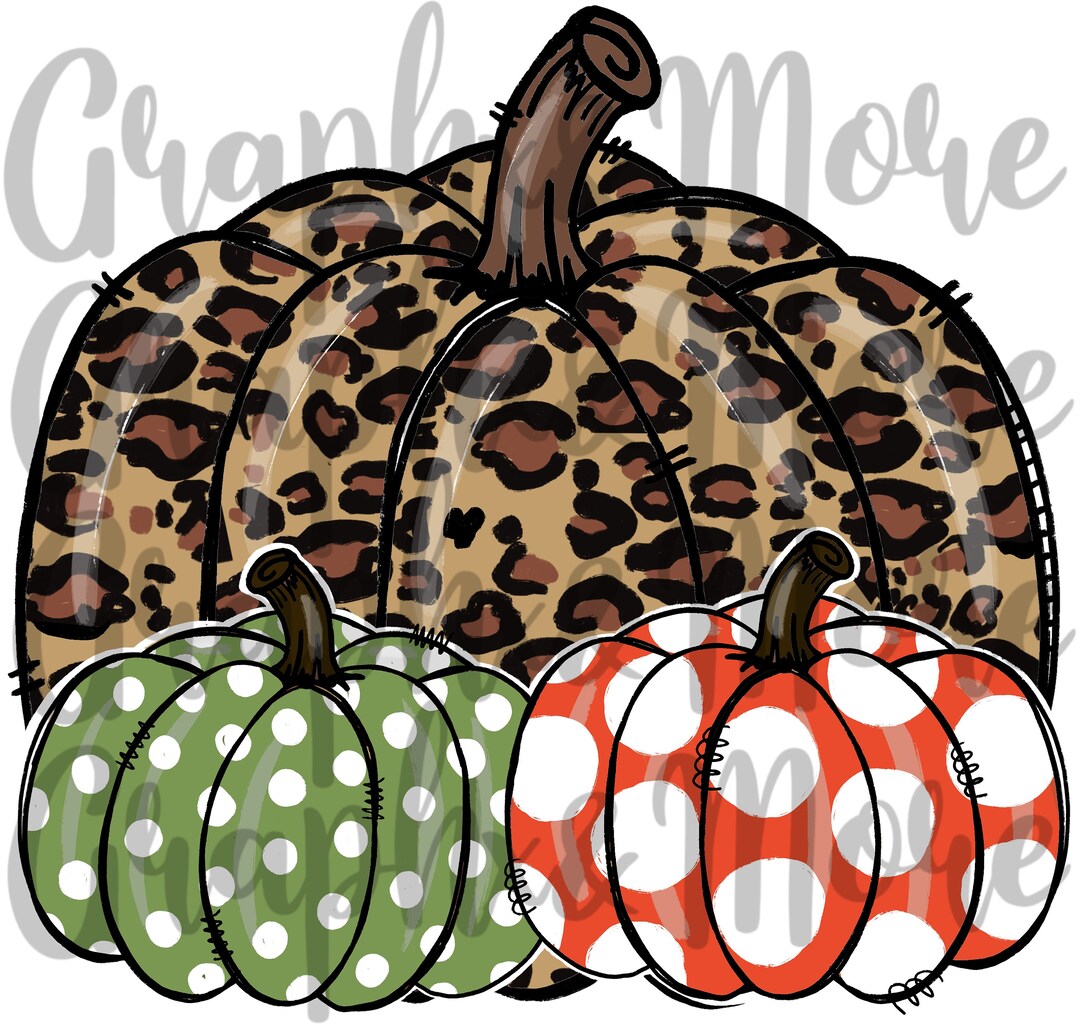 Pumpkins PNG Hand Drawn Sublimation Design - Etsy