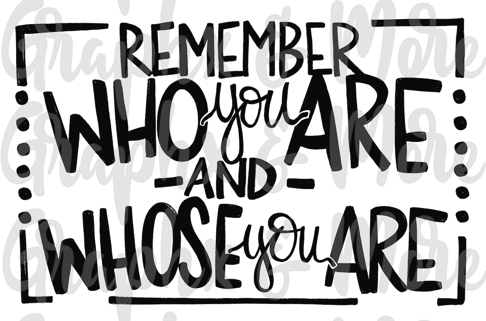 Single Color Remember Who You Are PNG Hand Drawn - Etsy