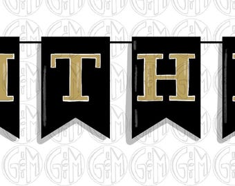 PANTHERS Banner PNG | Hand Drawn | Sublimation Design