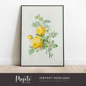 Botanical Print / Wall Art Print / Bathroom Deco / Minimal | Etsy