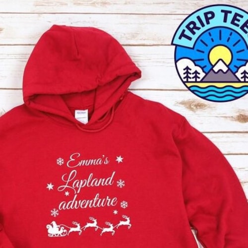 Personalise Me Childrens and Adults Lapland Adventure Hoodie Etsy UK