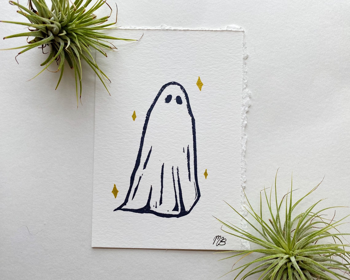 Phoebe Bridgers Stranger in The Alps Ghost Linocut Print Etsy