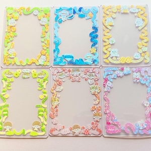 Cute Handmade Decorated Toploaders, Deco Toploaders Photocard Kawaii Storage