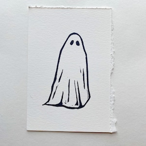 Phoebe Bridgers Stranger in the Alps Ghost Linocut Print, Minimalistic ...