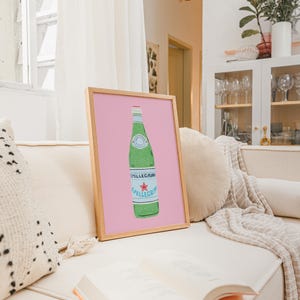 Sparkling Water Wall Artwork | San Pellegrino Lover | Drinks Lover | Drink Wall Art | Kitchen Home Decor | Kitchen Poster | Home Gift Idea image 3