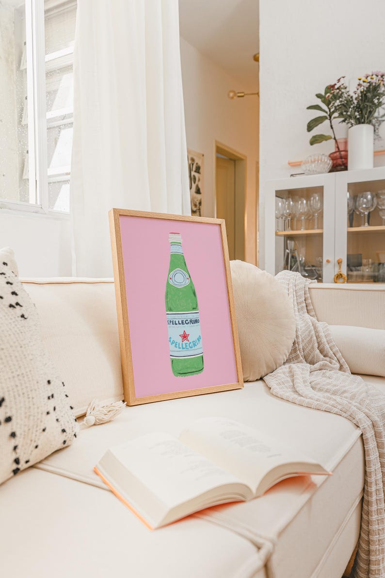 Sparkling Water Wall Artwork | San Pellegrino Lover | Drinks Lover | Drink Wall Art | Kitchen Home Decor | Kitchen Poster | Home Gift Idea image 3