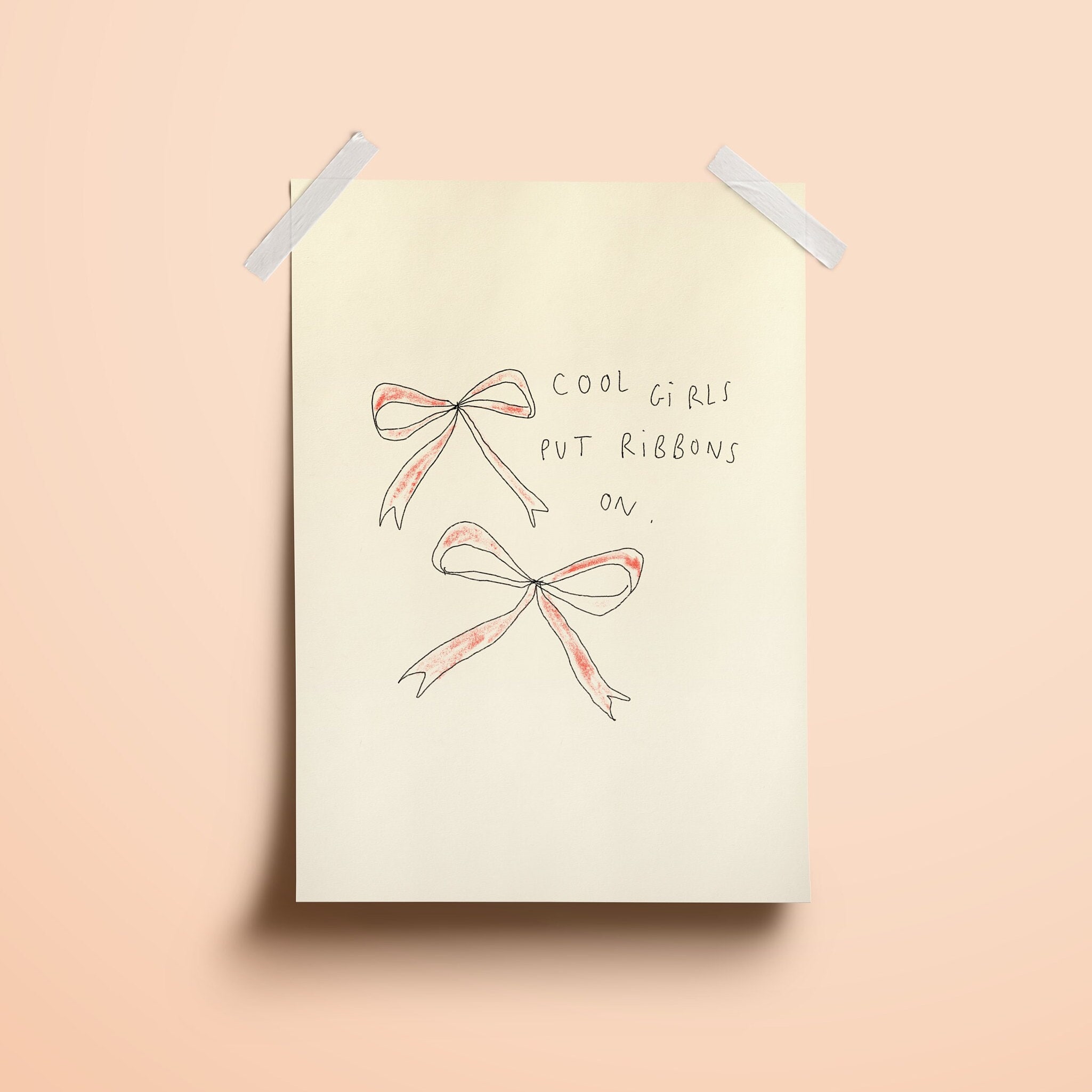 Digital Download Cool Girls Wear Ribbons Wall Print | Fashion Wall ...