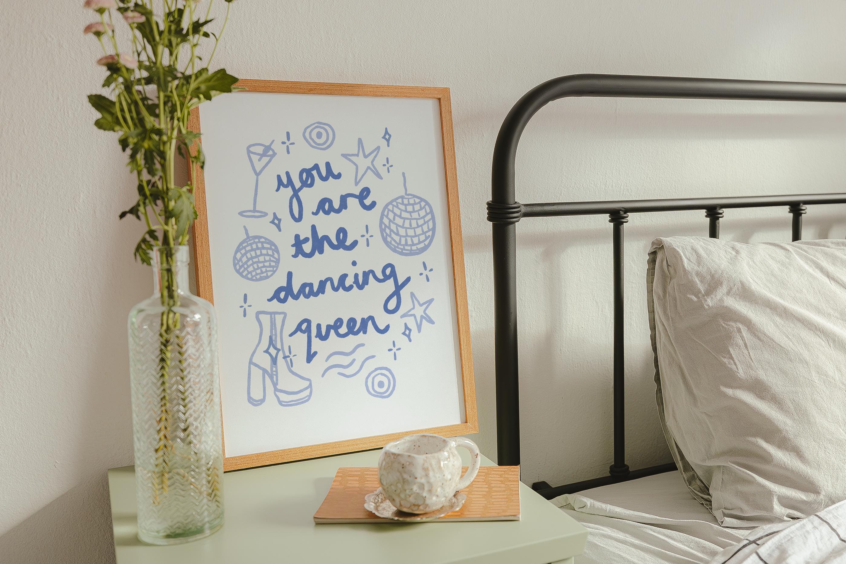 You Are the Dancing Queen Abba Lyrics Wall Print | Greek Greece Poster ...