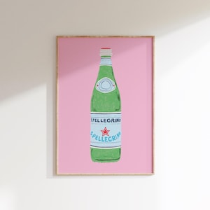 Sparkling Water Wall Artwork | San Pellegrino Lover | Drinks Lover | Drink Wall Art | Kitchen Home Decor | Kitchen Poster | Home Gift Idea