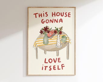 This House Gonna Love Itself Lyrics Wall Print | Olivia Dean The Art of Loving | Music Art | Baby Steps | Gifts For Girls
