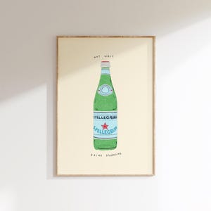 Hot Girls Drink Sparkling Water Wall Print | Summers Day Poster | San Pelly Lover | Aesthetic Wall Art | Holiday Wall Art | Drink Lover