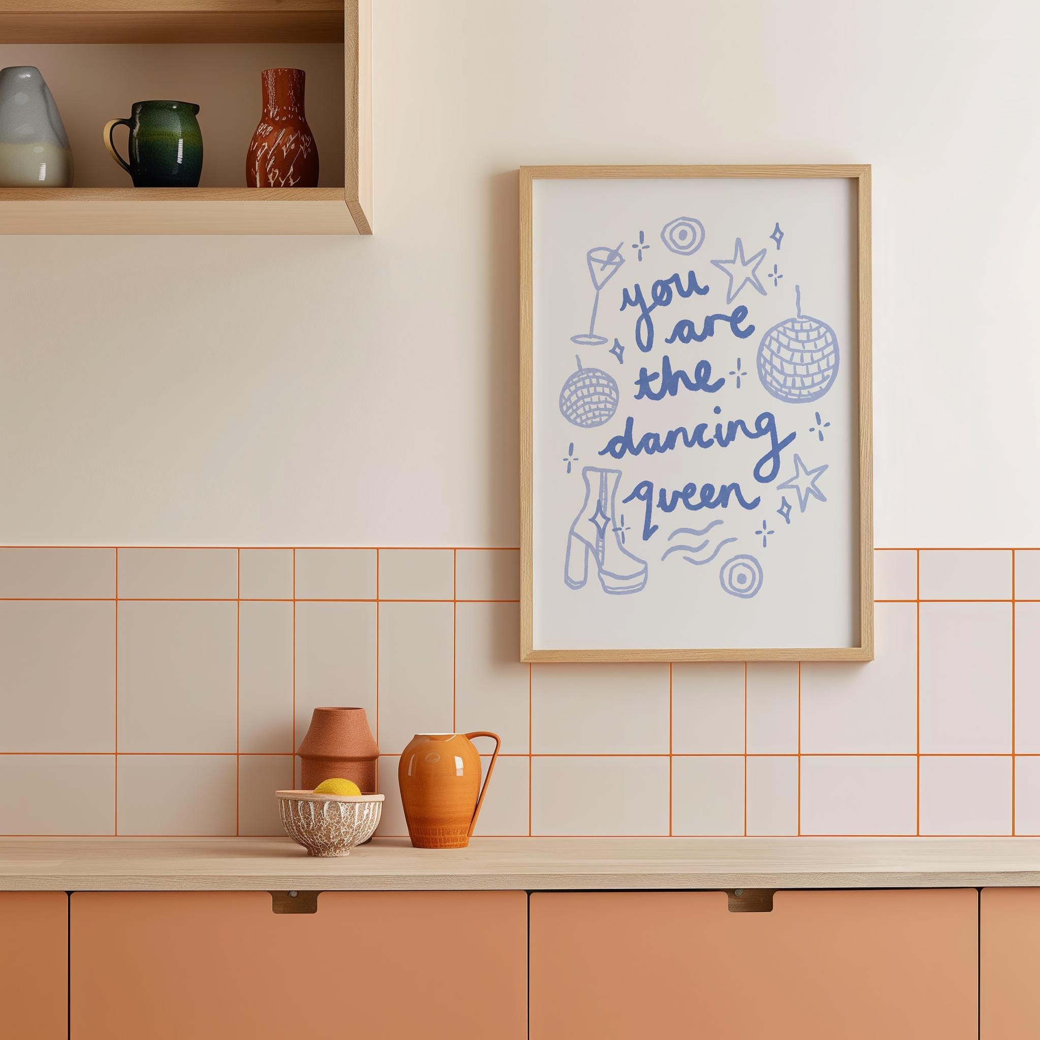 You Are the Dancing Queen Abba Lyrics Wall Print | Greek Greece Poster ...