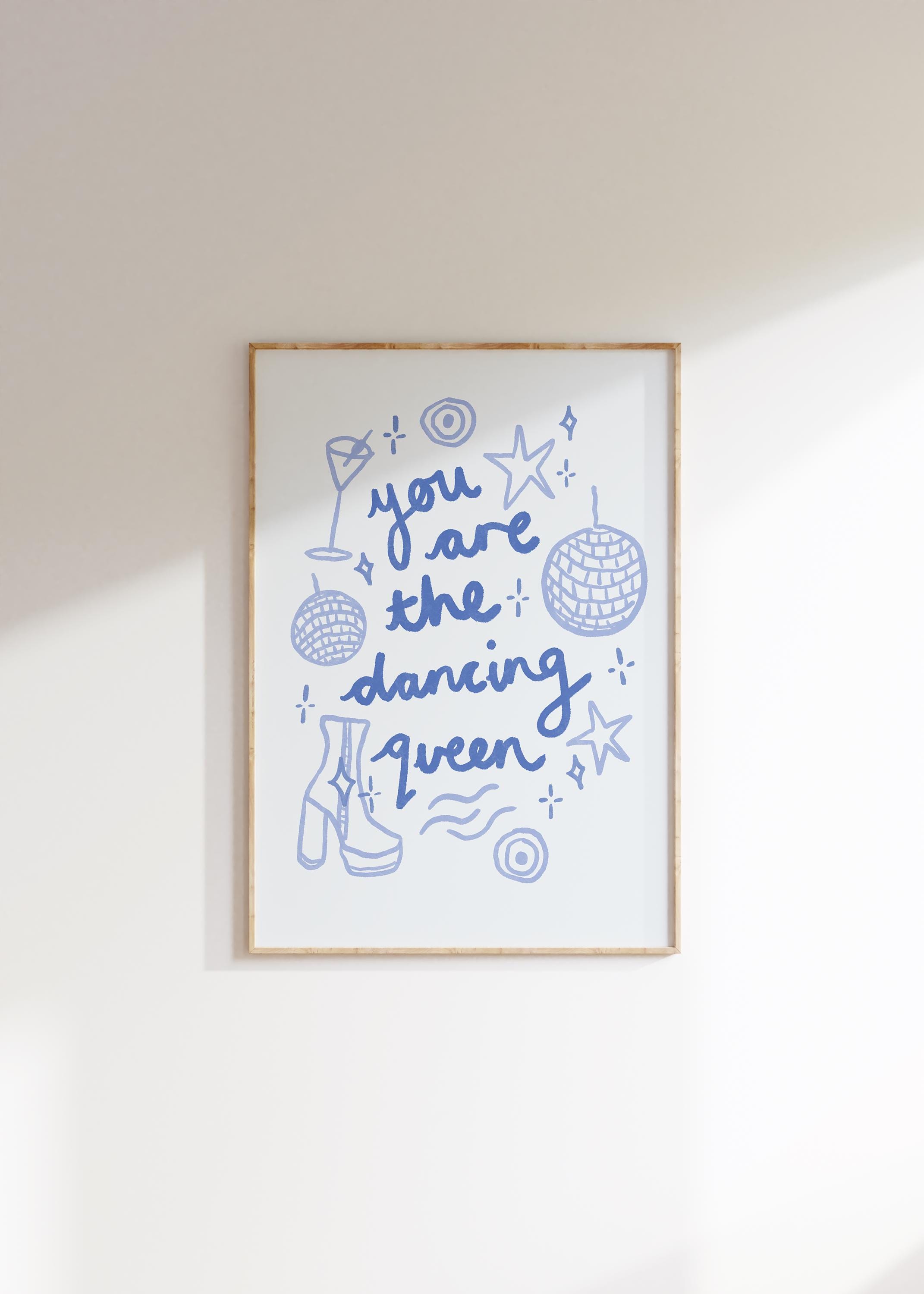 You Are the Dancing Queen Abba Lyrics Wall Print | Greek Greece Poster ...