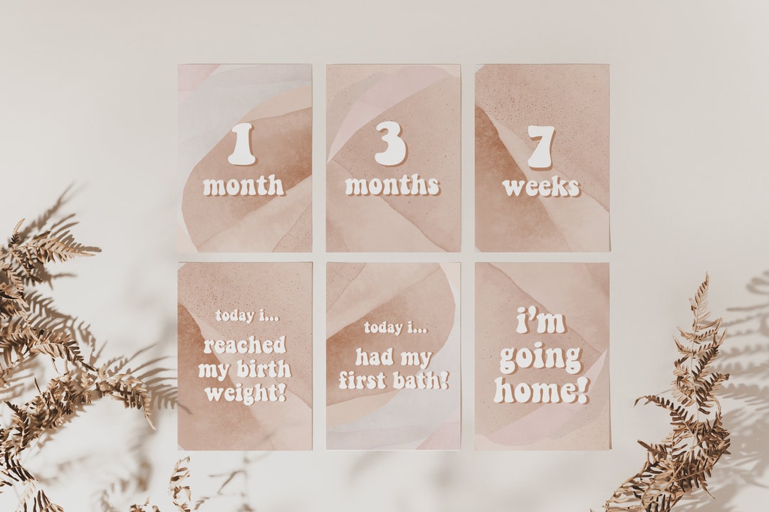 NICU Milestone Cards (set of 39) Printable for NICU Babies, Preemie ...