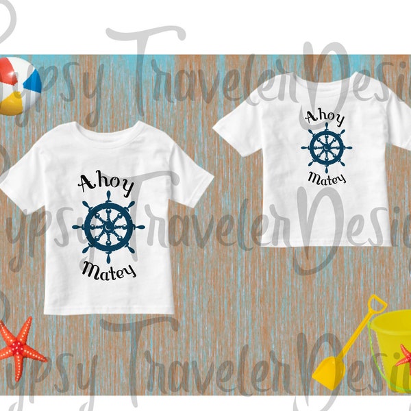 Ahoy Matey, Child, Digital Download, Shirt Design, png download, svg download, jpg download