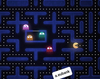 pix Pacman Maze Template etsy