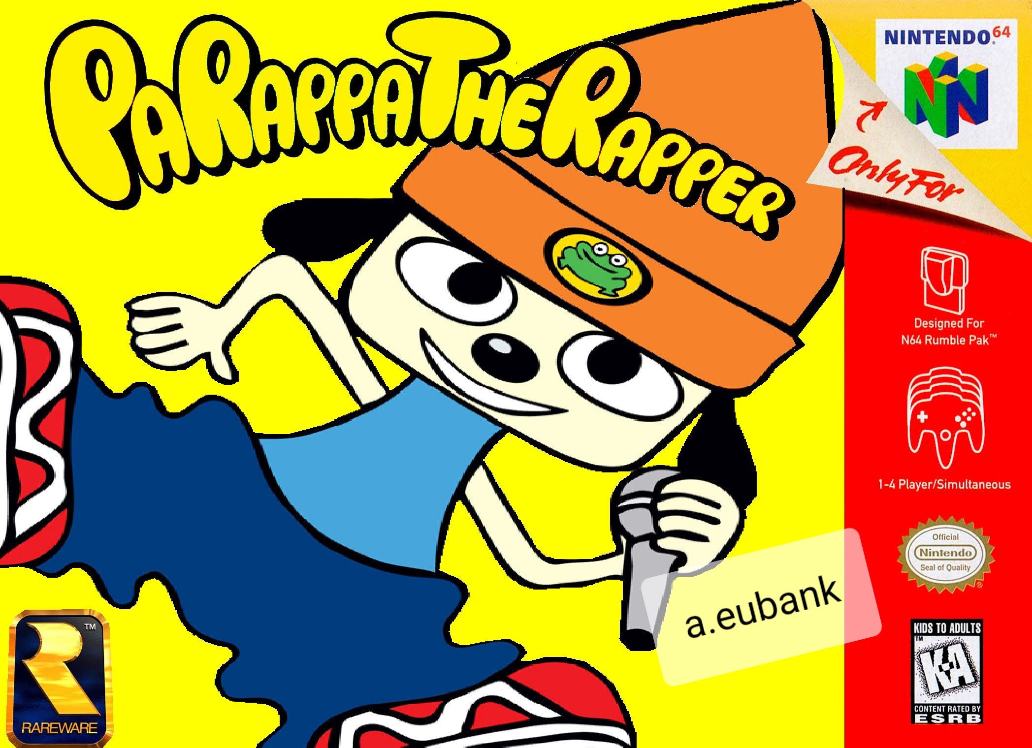 parappa-the-rapper-n64-game-cover-art-printable-download-etsy