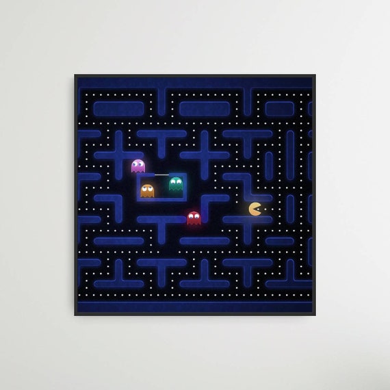 wallpapers Pacman Maze Printable etsy