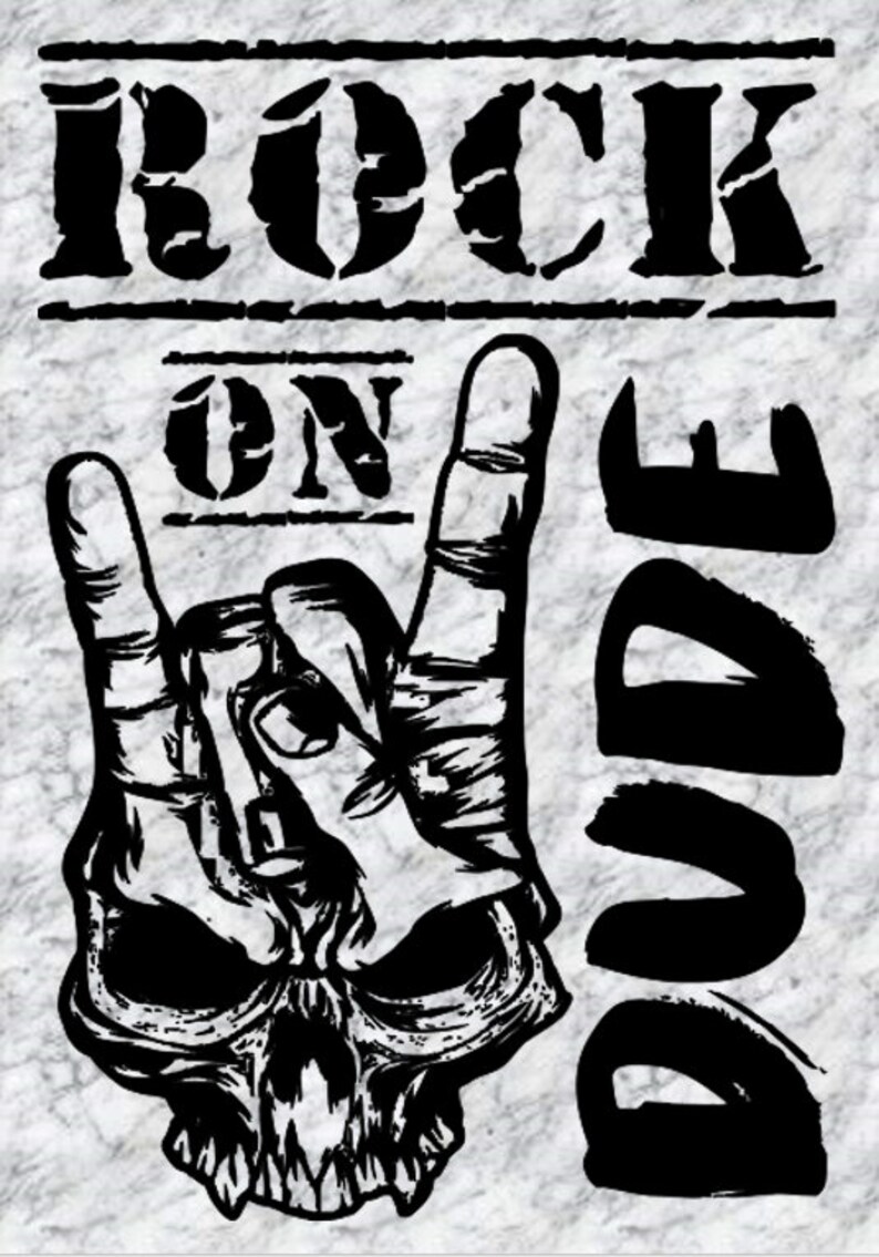 Rock On Dude SVG Design