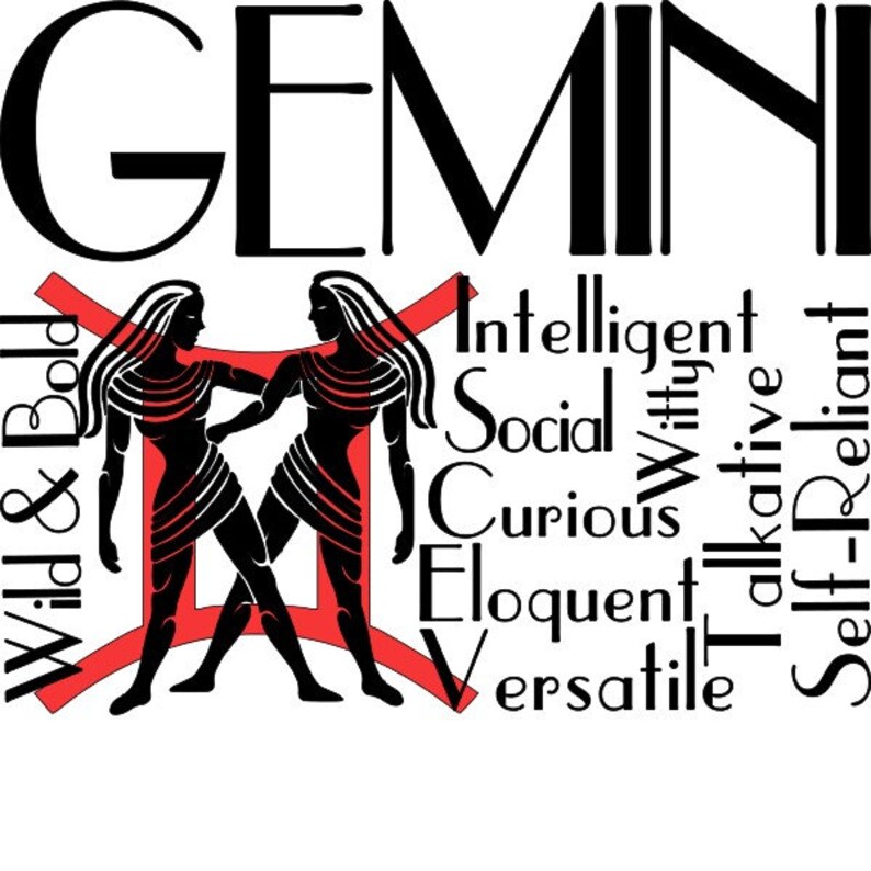 Gemini Zodiac SVG | Etsy