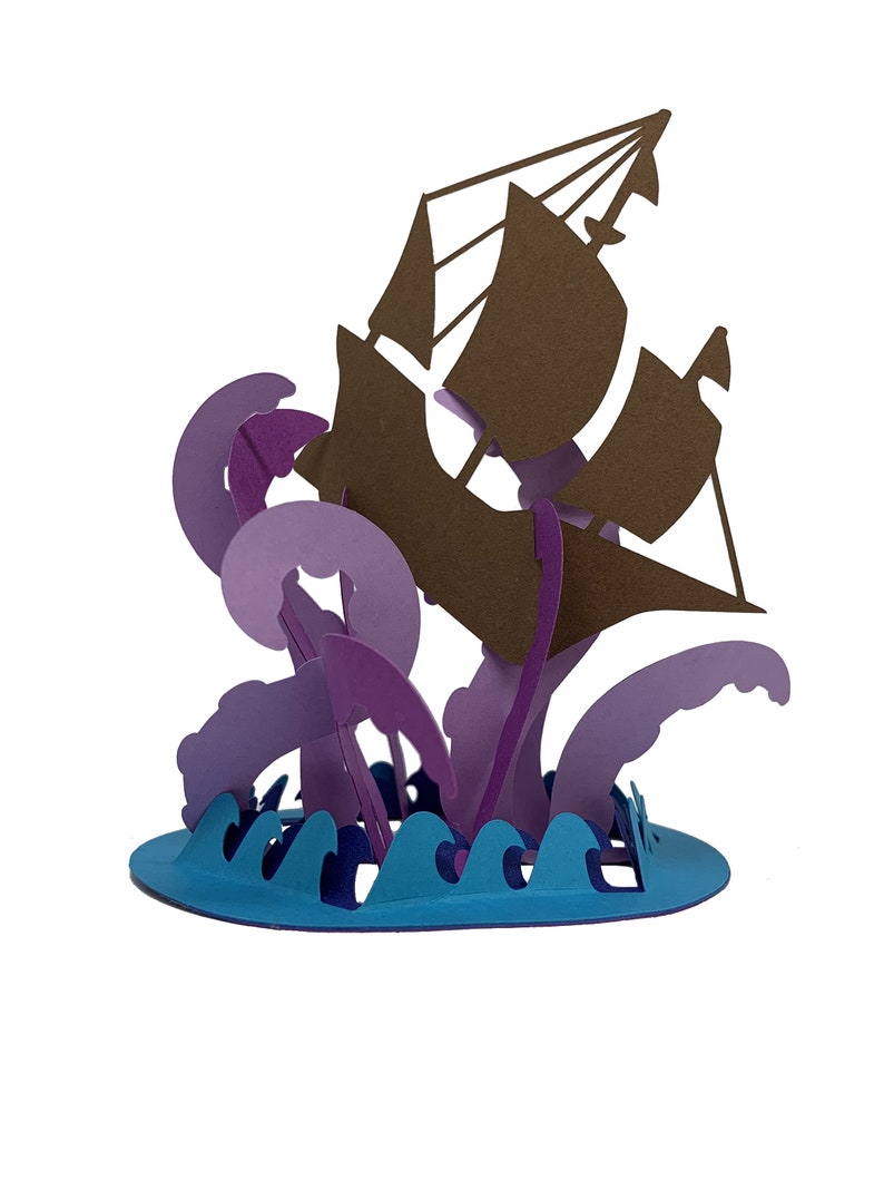 Download Paper Kraken SVG Template 3D Papercraft Digital Cutting ...