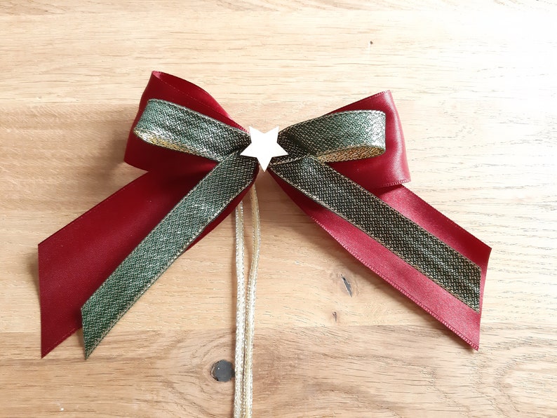 FONBAY 25 Stück Weihnachtsschleifen mit Glöckchen