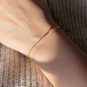 ゴールドブレスレット | モールスブレスレット | 18K ゴールドメッキ | レディースブレスレット | 上品なブレスレット | オールドマネーファッション | 秋冬アクセサリー |