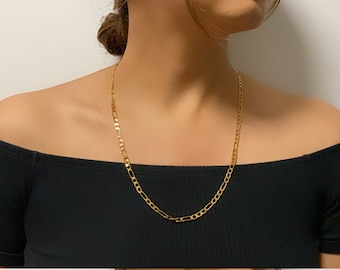 18k Gold Plated Chain Necklace | Waterproof Layering Jewellery