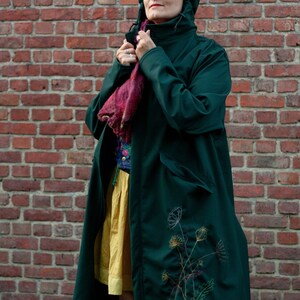Floral Design Coat 'rosalie' Waterproof 