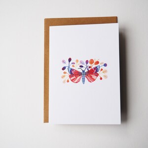 Nachtkaart, Dierlijke Illustratie, De Kunst van het Insect, Britse Het Wild Illustratie, Wenskaart, De Gift van De Minnaars van de aard