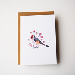 Goldfinch Card, Bird Illustratie, Britse Wildlife Illustratie, Groeten Kaart, Bird Lovers Gift
