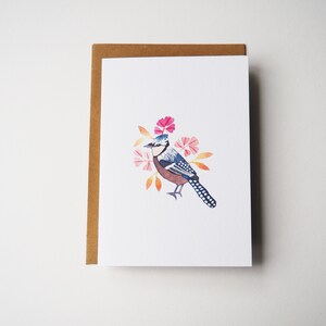 Tarjeta Jay, Ilustración de aves, Ilustración de vida silvestre británica, Tarjeta de felicitación, Regalo de los amantes de las aves