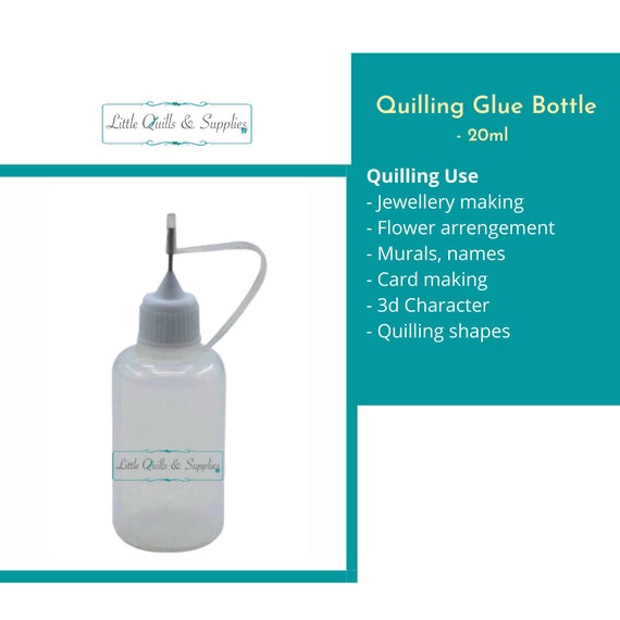 Quilling Glue Dropper Bottles Label 20ML 2x Bottles 