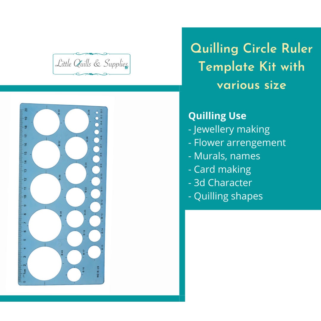Quilling Circle Ruler Template Kit With Various Size Etsy